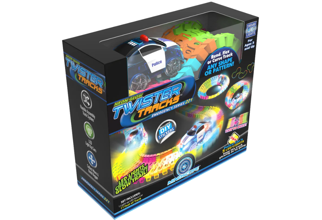 Twister Tracks 221 (11 feet) Neon Glow Track + 1 Car