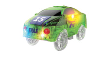Cargar imagen en el visor de la galería, Twister Tracks 221 (11 feet) Neon Glow Track + 1 Green Race Car